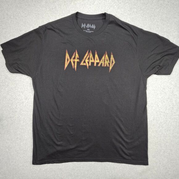 Def Leppard T-Shirt Men's Black XXL Cotton Polyester Crew Neck - Picture 1 of 5